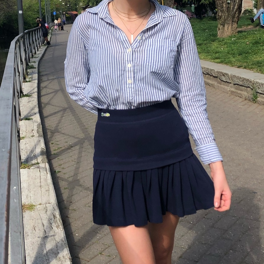 Vintage Lacoste Mini Tennis Skirt Navy Pique